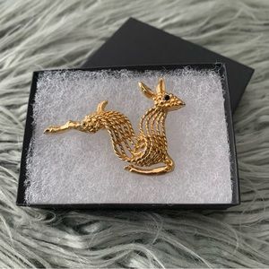 Vintage Giselle Antelope Brooch Pin